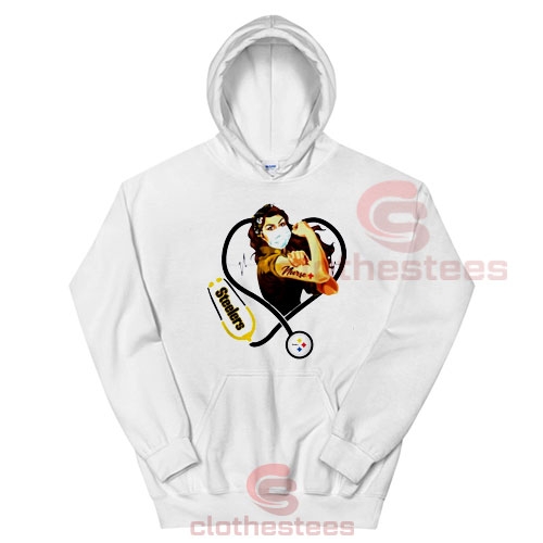 Strong Nurse Pittsburgh Steelers Stethoscope Hoodie For Unisex