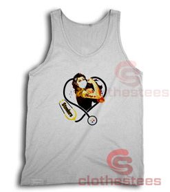 Strong Nurse Pittsburgh Steelers Stethoscope Tank Top Unisex