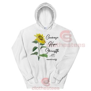 Courage Hope Strength Awareness Sunflower Hoodie