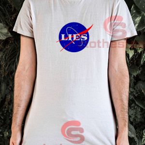NASA Lies Logo T-Shirt Funny Nasa S-3XL