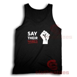 Say Their Names Tank Top George Floyd Strong Hand S-3XL