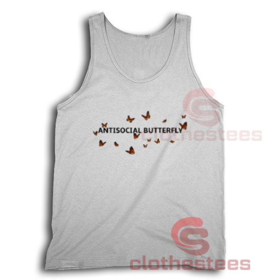 Antisocial Butterfly Tank Top For Men And Women S-3XL