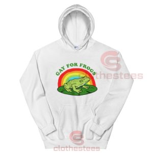 Gay For Frogs Hoodie Funny LGBT Size S-3XL