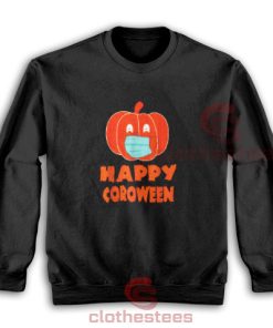 Happy Coroween Halloween 2020 Sweatshirt Pumpkin Mask S-3XL