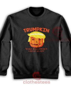 Trumpkin Jack O Lantern Sweatshirt Trump Halloween S-3XL