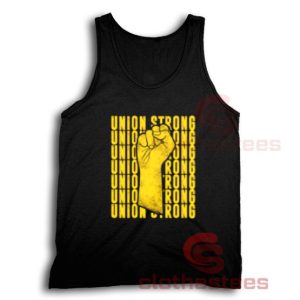 Union Strong Vintage Yellow Tank Top Fist Proud Labor Day S-3XL