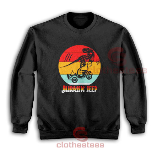 Jurassic Jeep Vintage Sweatshirt Halloween 2020 For Unisex