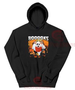 Ghost Read Book Hoodie Booooks Halloween For Unisex