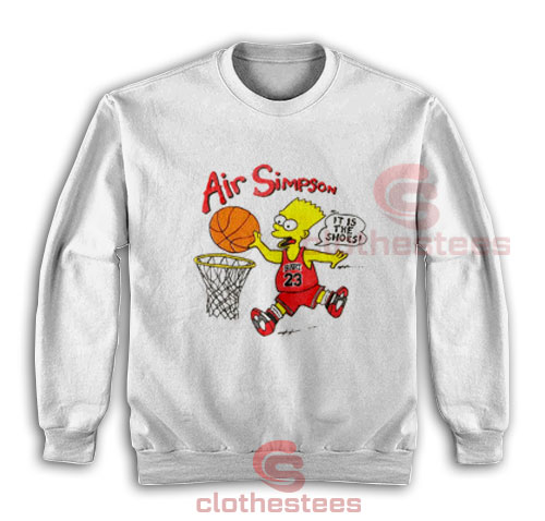 Bart Air Simpson Sweatshirt Bart 1990s Chicago For Unisex