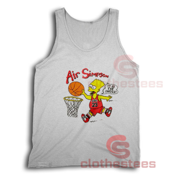 Bart Air Simpson Tank Top Bart 1990s Chicago For Unisex