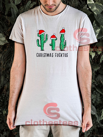 Christmas Fucktus Cactus T-Shirt Merry Christmas Size S-3XL