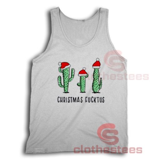 Christmas Fucktus Cactus Tank Top Merry Christmas Size S-2XL