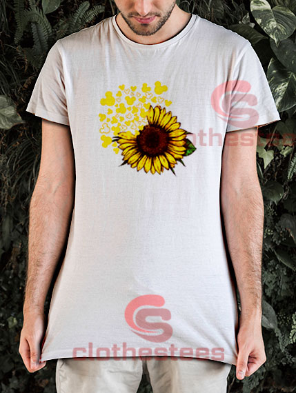 Mickey Head Sunflower T-Shirt Cute Disney