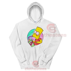 Psychedelic Bart Simpson Hoodie Trippy Cartoon Funny For Unisex