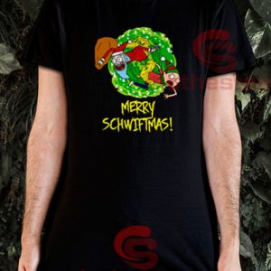 Rick And Morty Merry Schwiftmas T-Shirt Size S-3XL