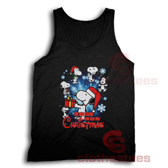 Snoopy Christmas Gift Tank Top Merry Christmas For Unisex