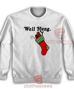 Sock Gift Well Hung Sweatshirt Christmas Size S-5XL