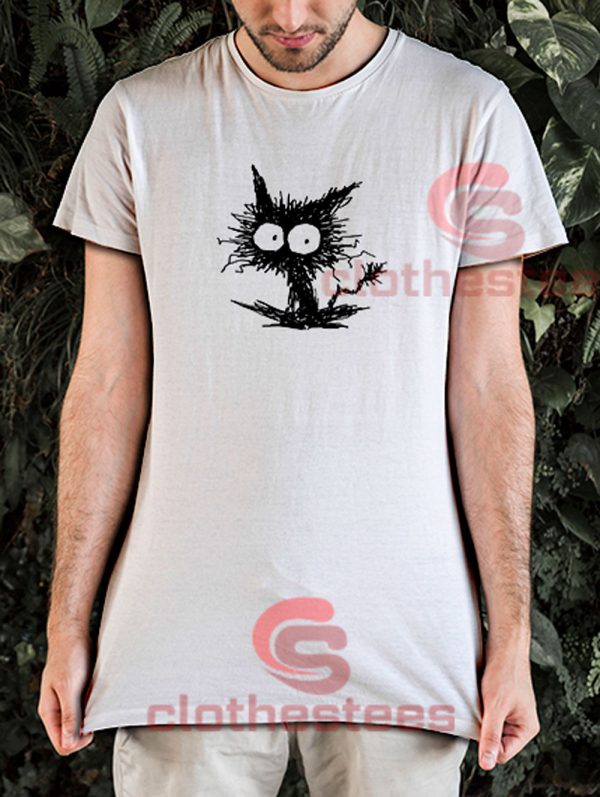 Black-Unkempt-Kitten-T-Shirt